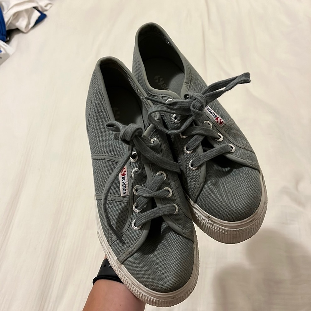 Grey Superga 2790 Platform Sneakers